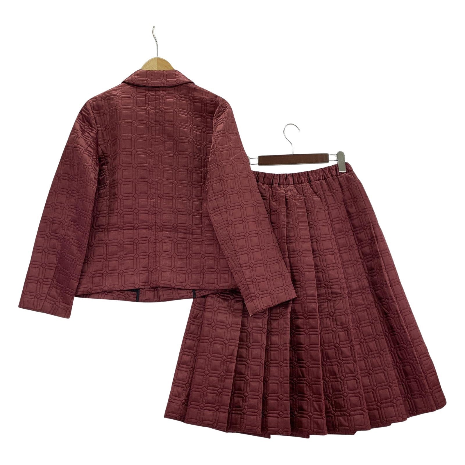 ブルゾン COMME des GARCONS robe de chambre キルティング デザインセットアップ ボルドー AD1998