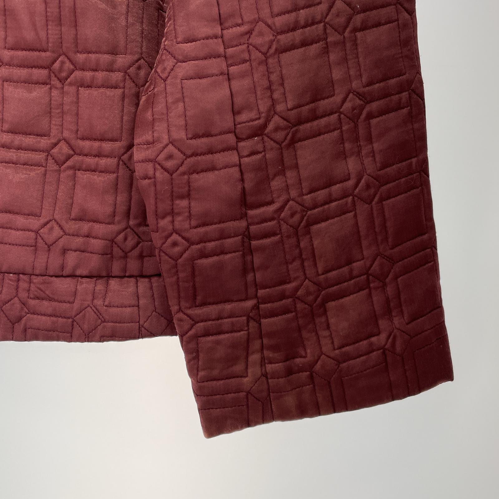 ブルゾン COMME des GARCONS robe de chambre キルティング デザインセットアップ ボルドー AD1998