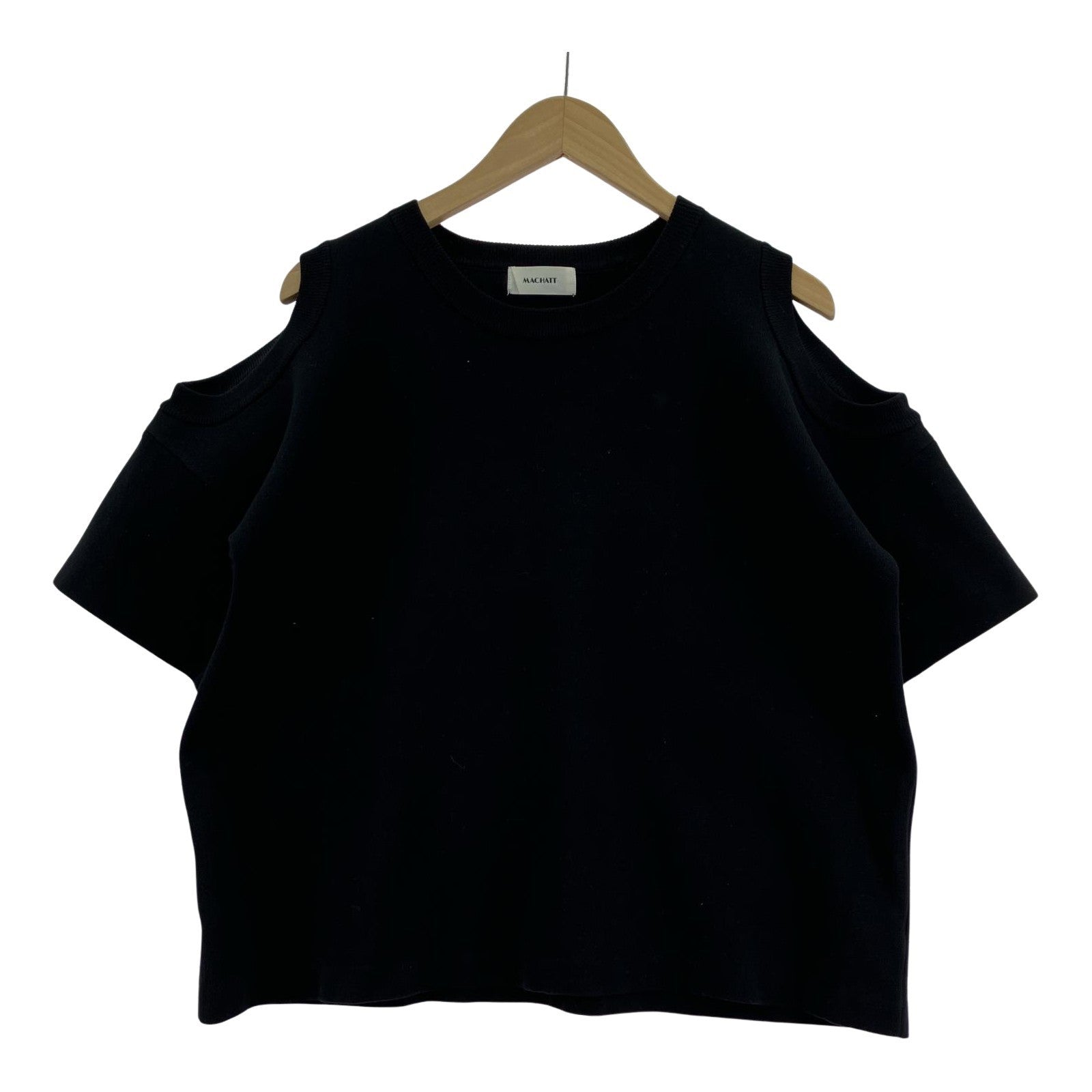 半袖Tシャツ ラウンドホールニット フリー ブラック