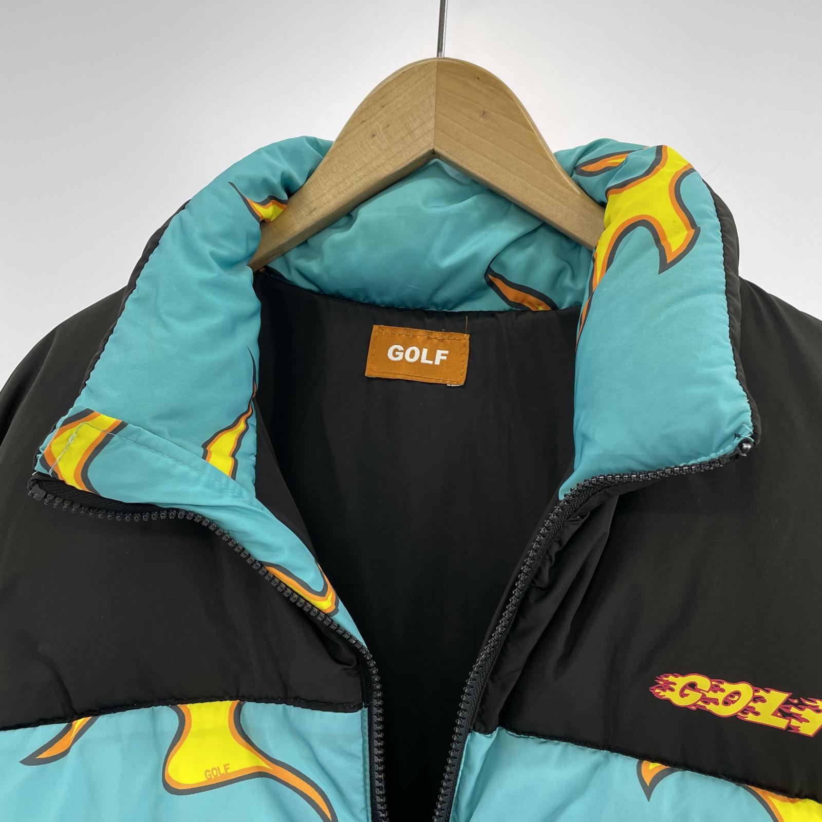 ダウンジャケット GOLF WANG FLAME PUFFY JACKET ブルー