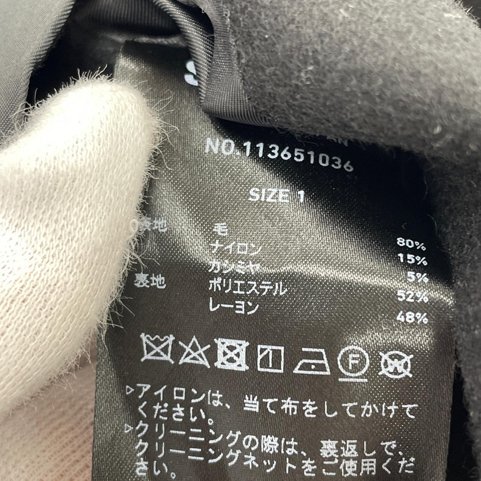 ジャケット カシミヤウールステンカラーコート (1) ブラック 1 ブラック