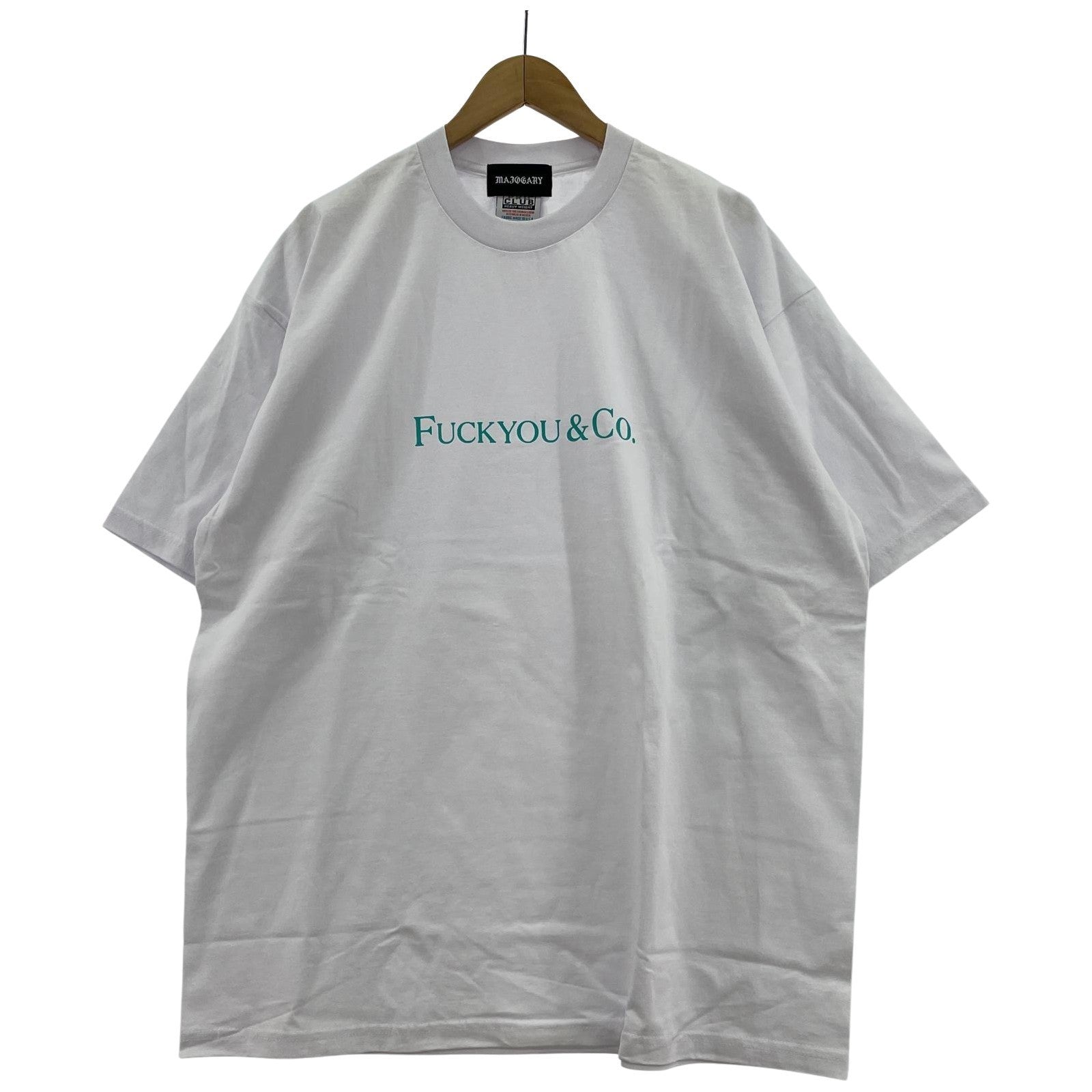 半袖Tシャツ MAJOGARY 魔女狩 FUCK YOU & CO 白 2XL ホワイト