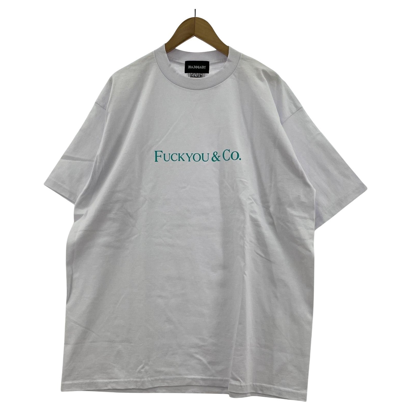 半袖Tシャツ MAJOGARY 魔女狩 FUCK YOU & CO 白 2XL ホワイト
