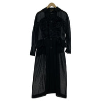 ワンピース COMME des GARCONS フロントファー切替シースルーワンピース XS ブラック ブラック