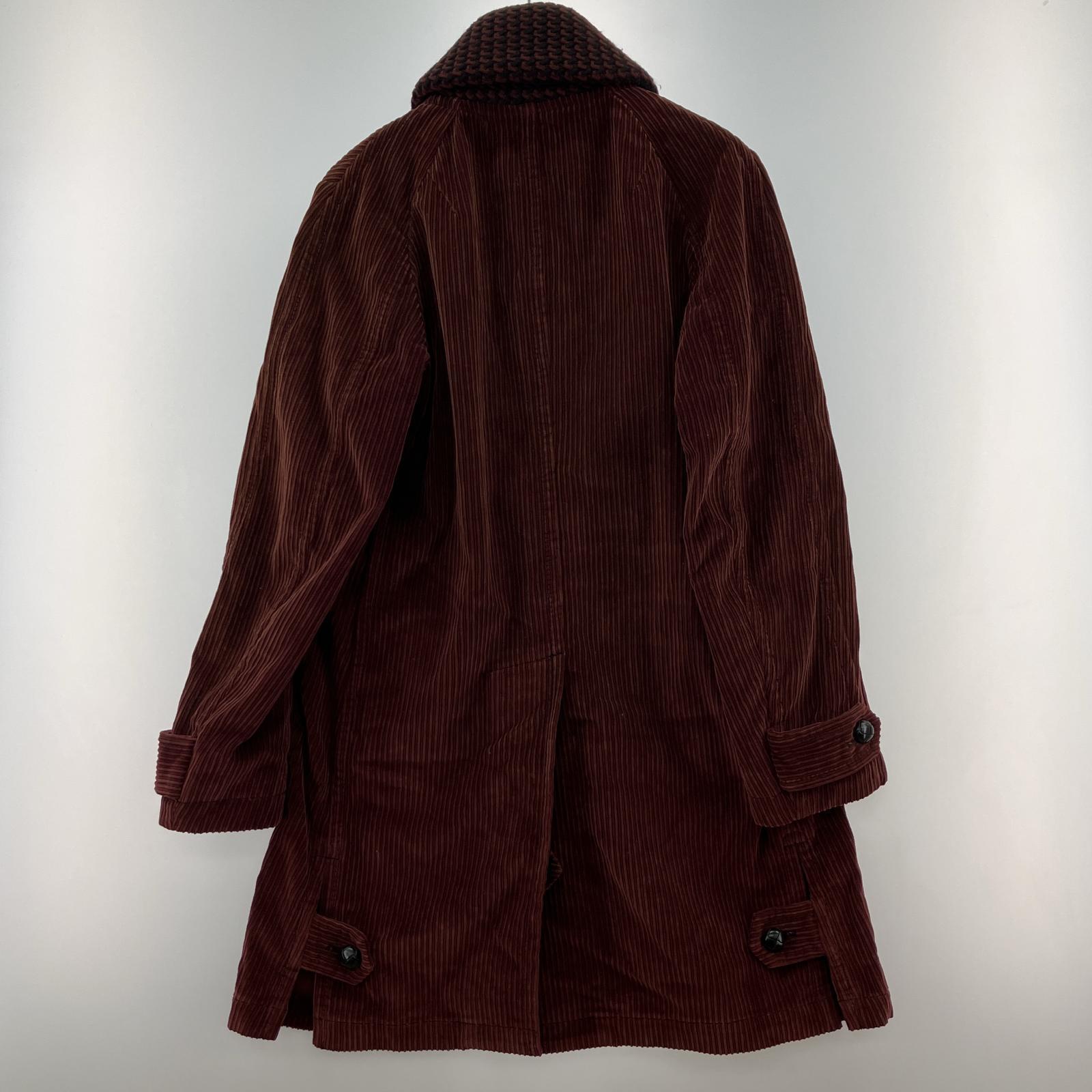 ジャケット NUMBER (N)INE 08AW ショールカラーコーデュロイコート ボルドー
