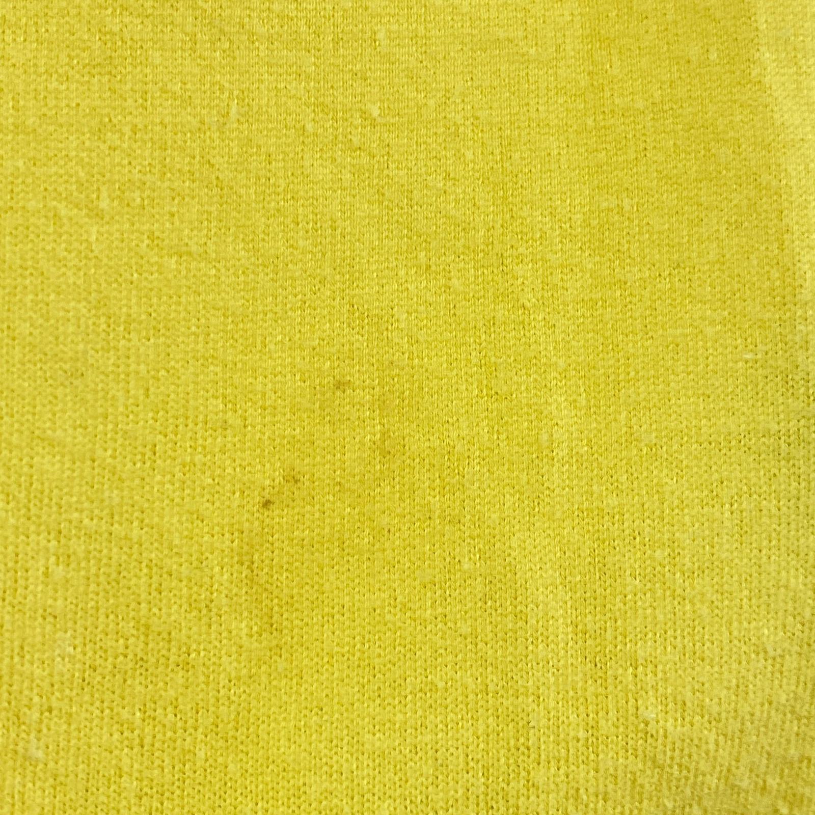 長袖Tシャツ L/Sカットソー 黄 フロントロゴ刺繍 (XL) イエロー