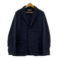 ジャケット ウールライク スウェットセットアップ 紺 M ネイビー