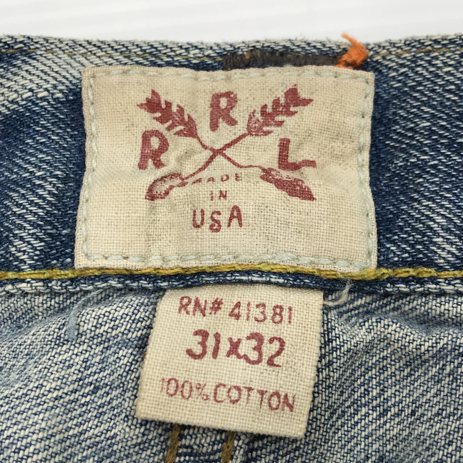 デニムパンツ パッチワークデニムパンツ/31*32/PP-PM-LA-0136 ブルー