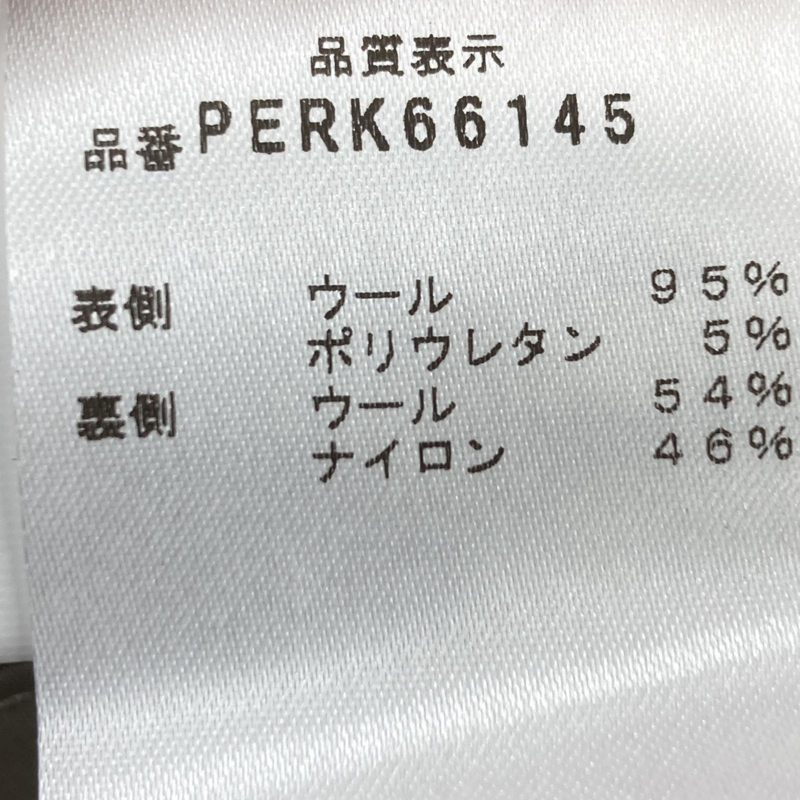 ジャケット Kired リバーシブルステンカラーコート 44 カーキ 千鳥 PERK66145 ブラック