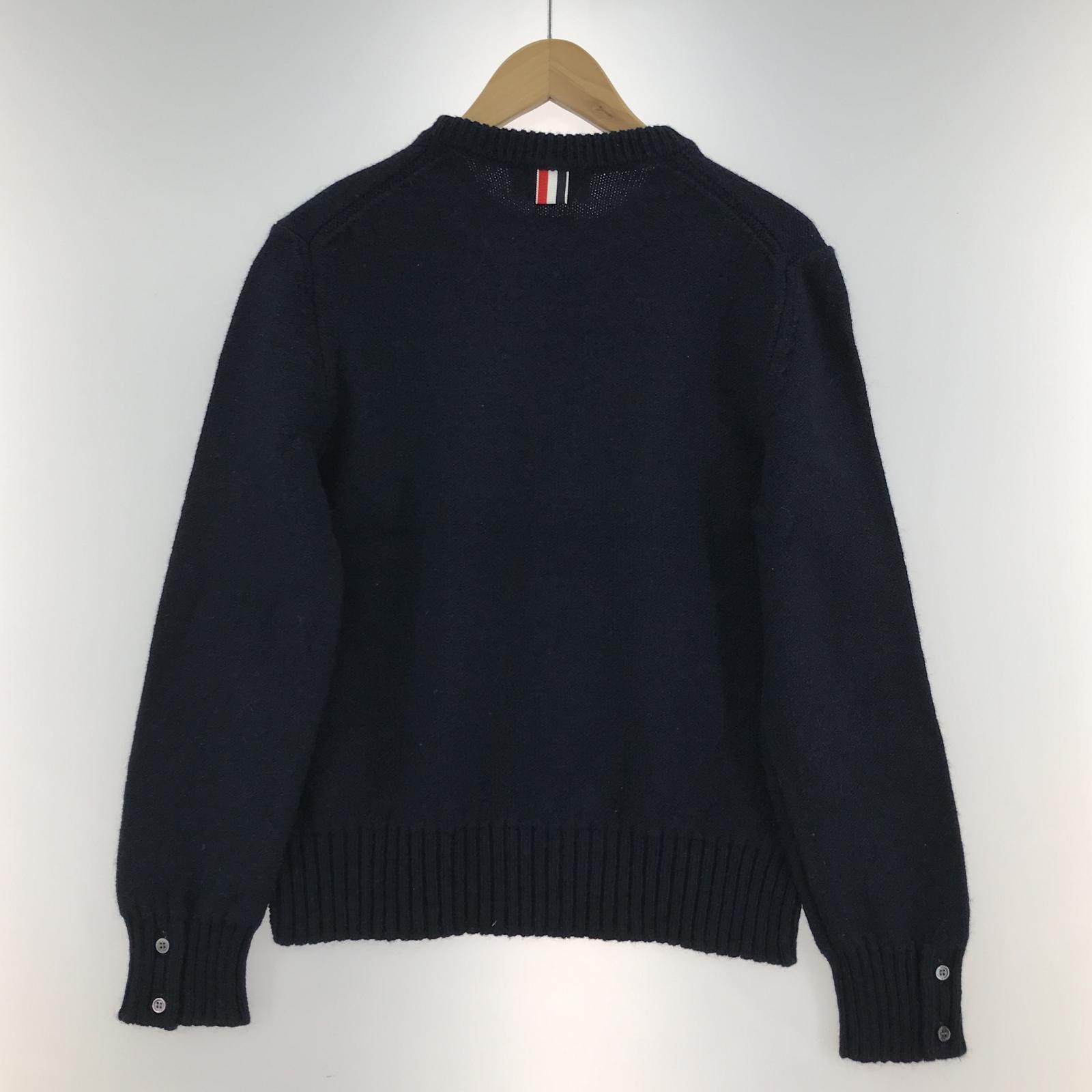ニット THOM BROWNE クルーネックニット 1 ネイビー MKA448A-Y1032-415 1 ネイビー