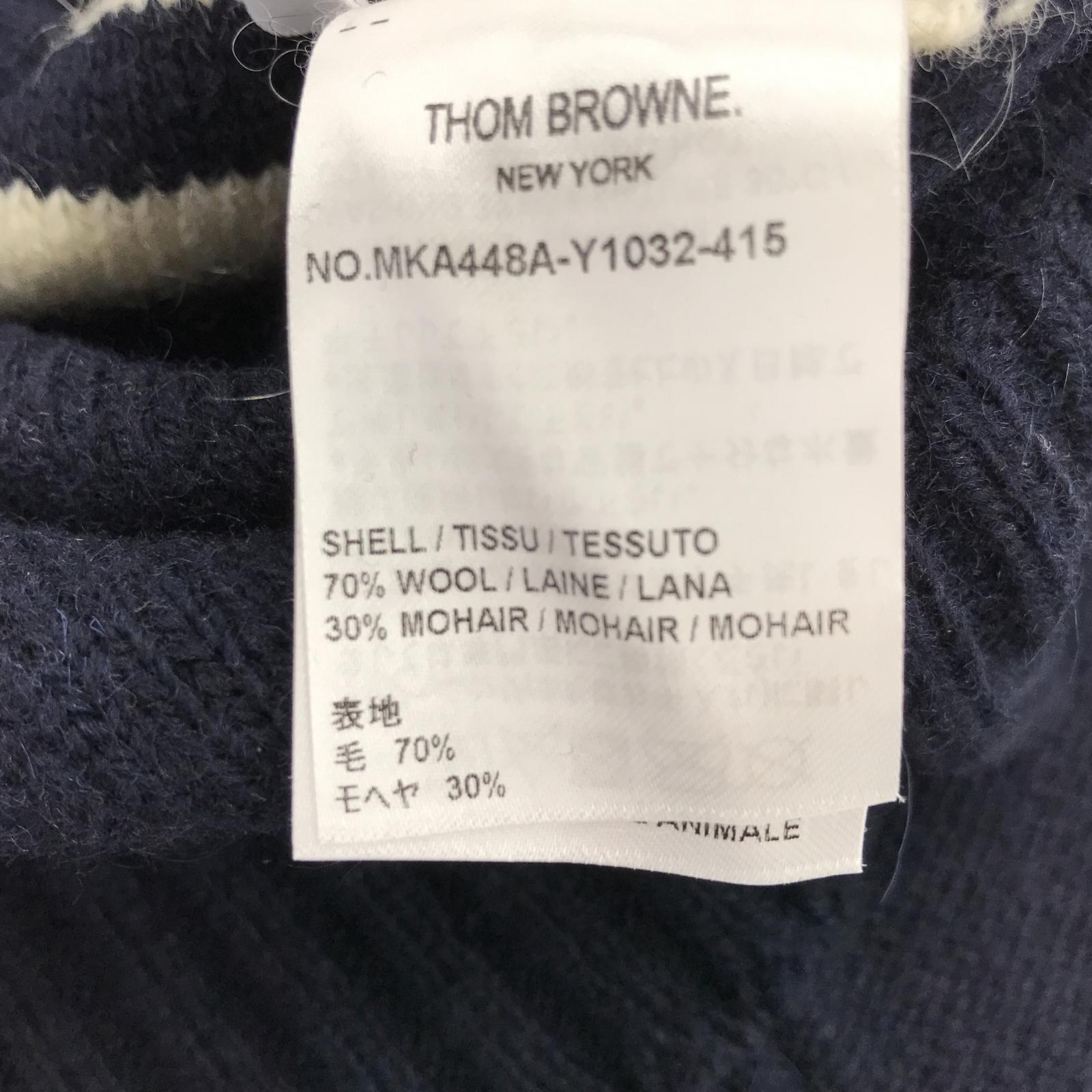 ニット THOM BROWNE クルーネックニット 1 ネイビー MKA448A-Y1032-415 1 ネイビー