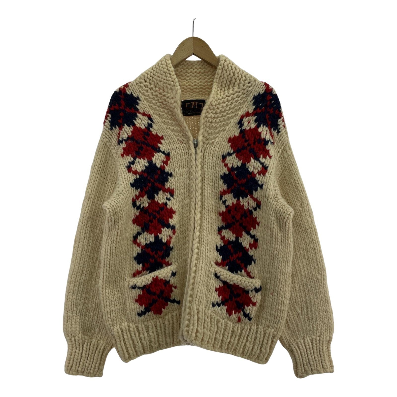 ニット LONGHUSE カウチンニット ベージュ (44)