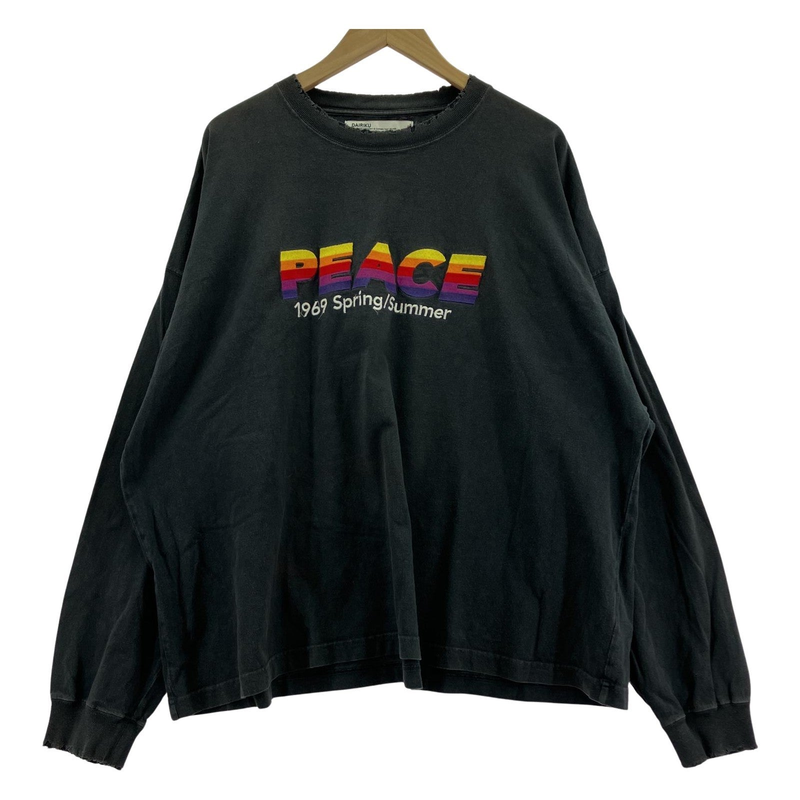 長袖Tシャツ 21SS PEACE Vintage Long Sleeve Tee ブラック