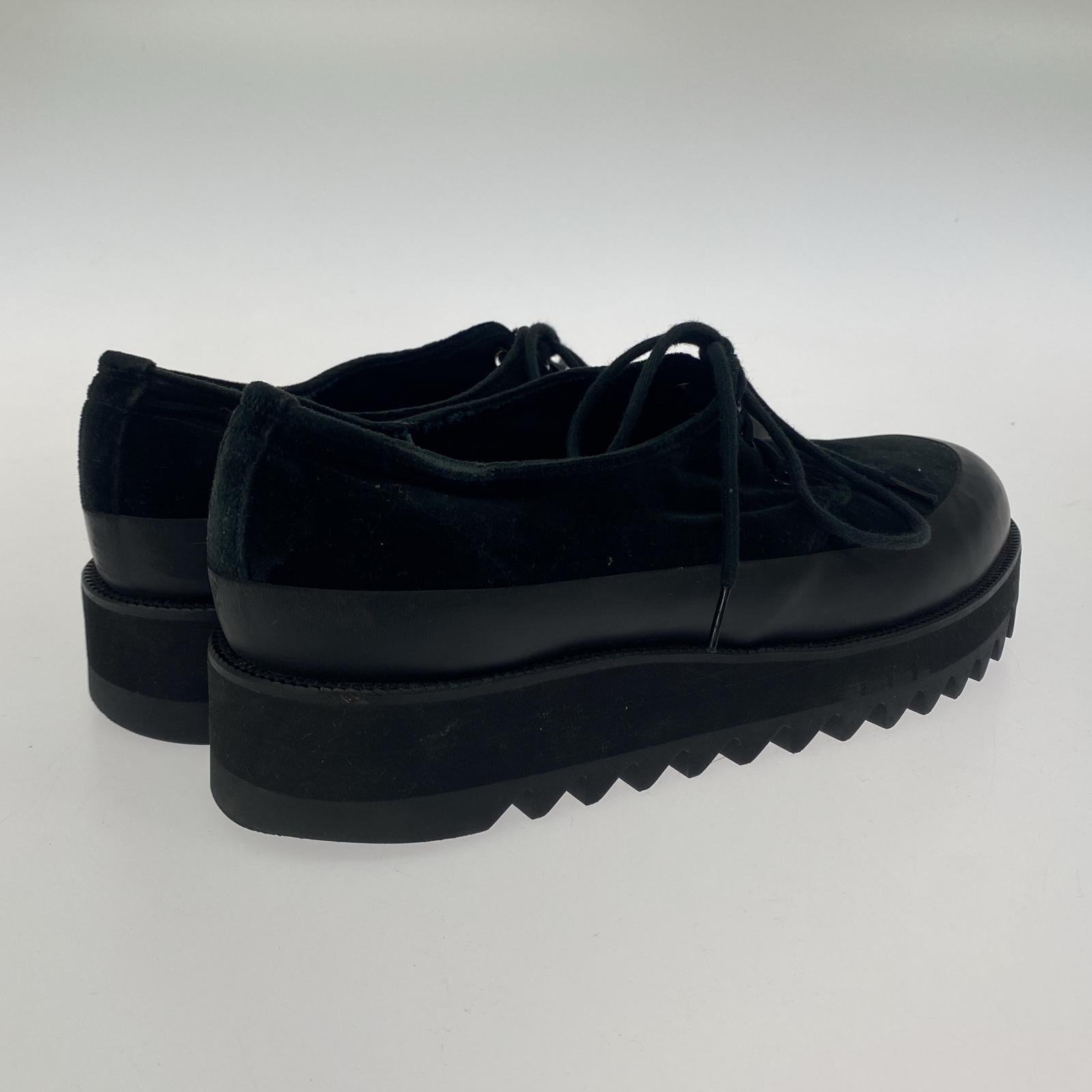 シューズ UNDERCOVER 18SS シャークソール ベロアシューズ - ブラック