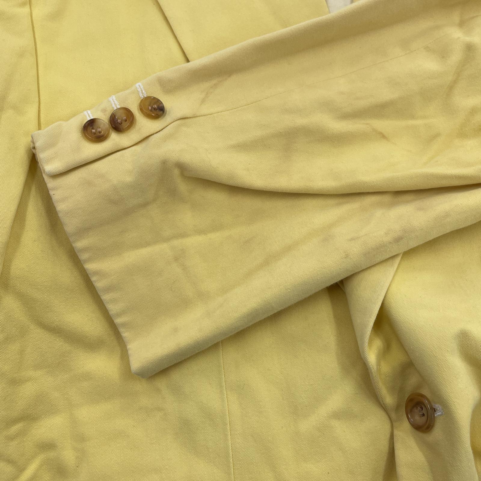 テーラードジャケット COMME des GARCONS 90s コットンテーラードジャケット M イエロー