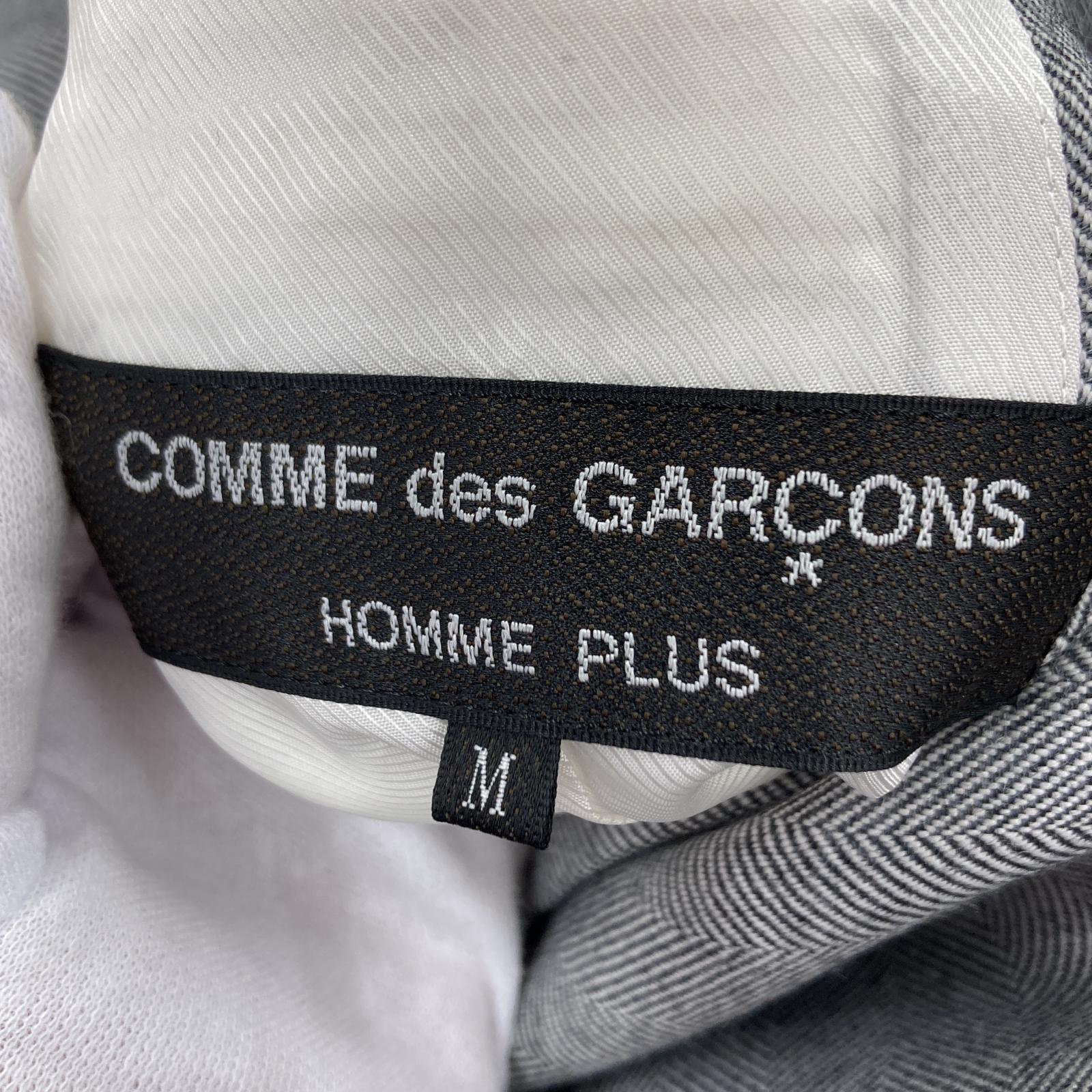 テーラードジャケット COMME des GARCONS HOMME PLUS 裾ワイヤー パッチワーク ヘリンボーンジャケット M グレー M グレー