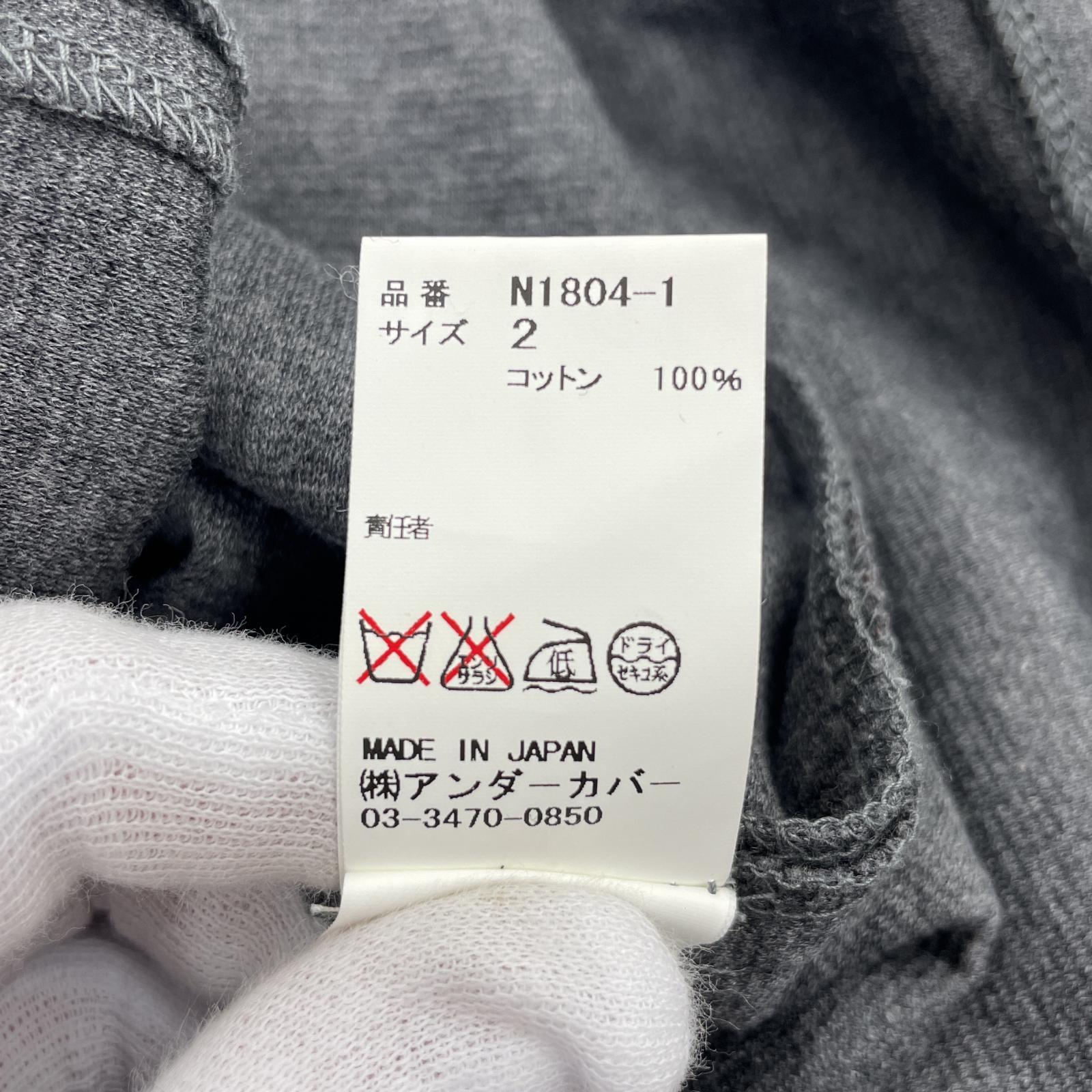 ワンピース UNDERCOVER ジップカットソーワンピース 2 グレー