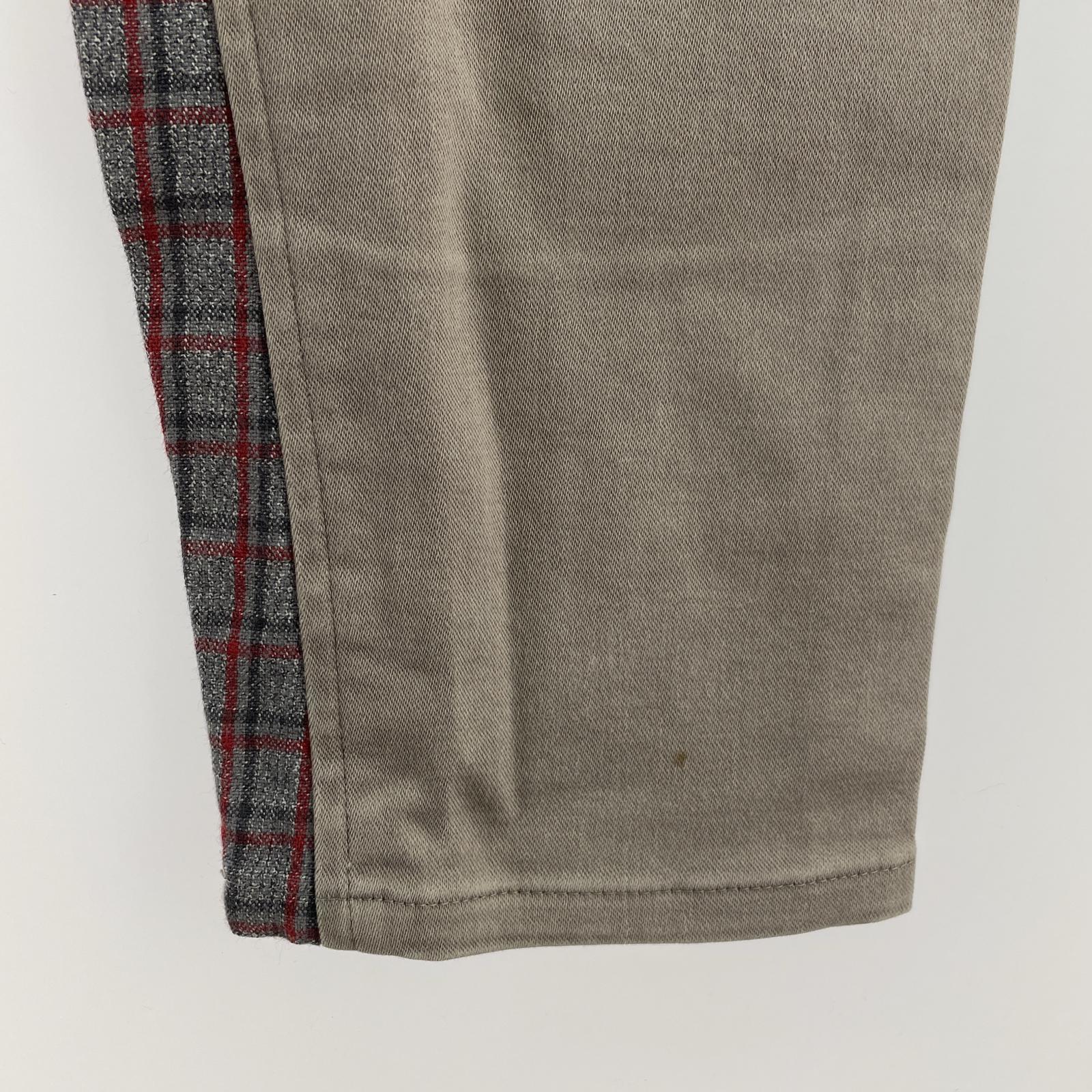 パンツ UNDERCOVERISM 12SS ドッキングデザインパッチワークパンツ 1 レッド×グレー系 I4510-1