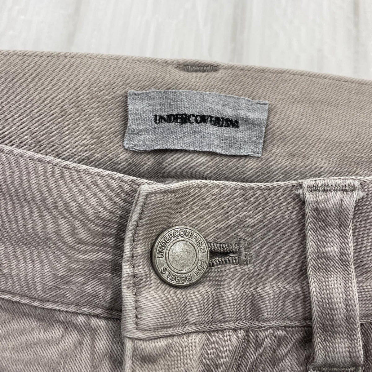 パンツ UNDERCOVERISM 12SS ドッキングデザインパッチワークパンツ 1 レッド×グレー系 I4510-1