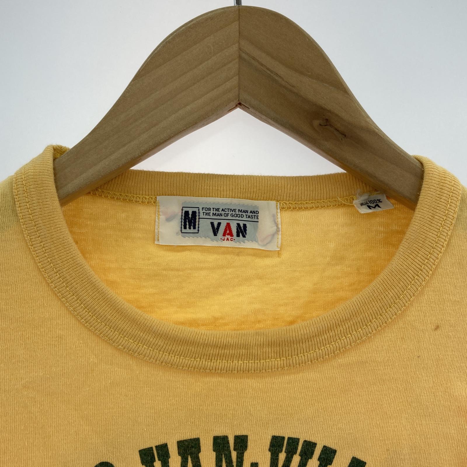 長袖Tシャツ 70s L/Sプリントカットソー (M)イエロー M