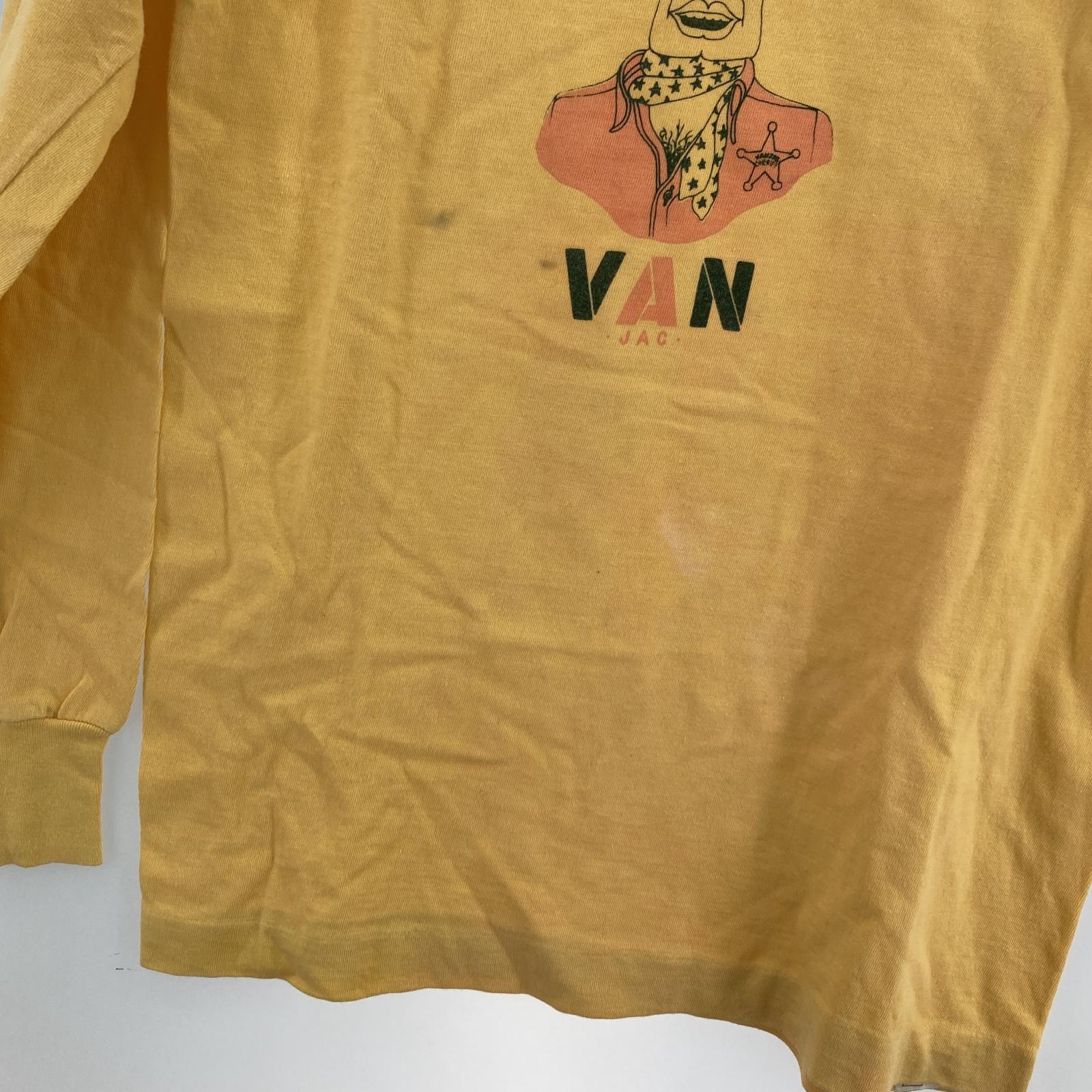 長袖Tシャツ 70s L/Sプリントカットソー (M)イエロー M