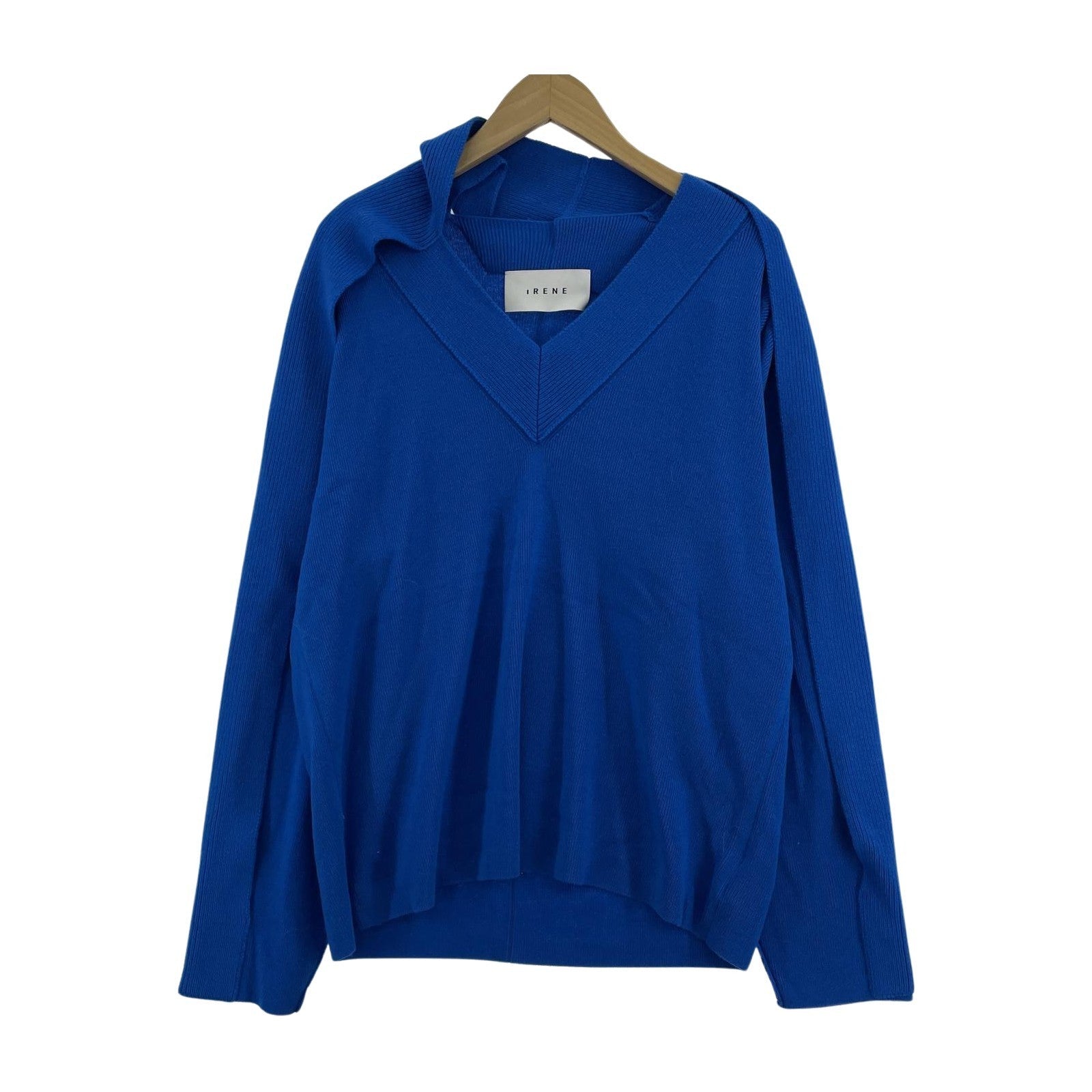 ニット IRENE Tape V Neck Knit 36 ブルー