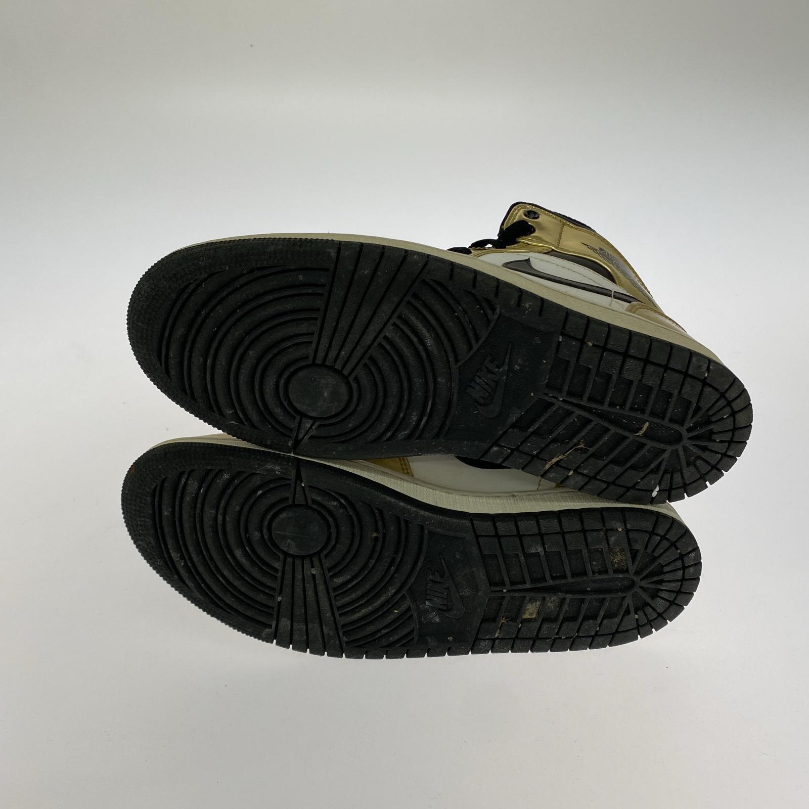 スニーカー AIR JORDAN 1 MID SE METALLIC GOLD/26cm 26cm (US8 UK7 1/2 EU42)