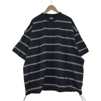 半袖Tシャツ SEESEE SUPER BIG FLAT W DRAWSTRINGS SEE BOARDER TEE NAVY XXL ネイビー ネイビー