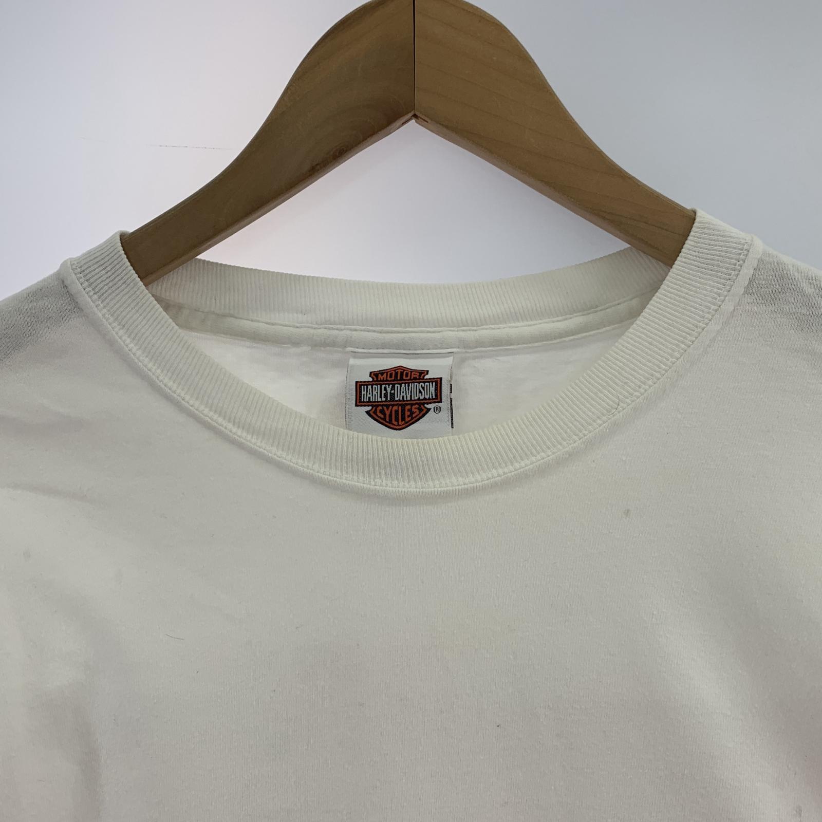 長袖Tシャツ 00s flame Fire pattern L/s tee XL ホワイト