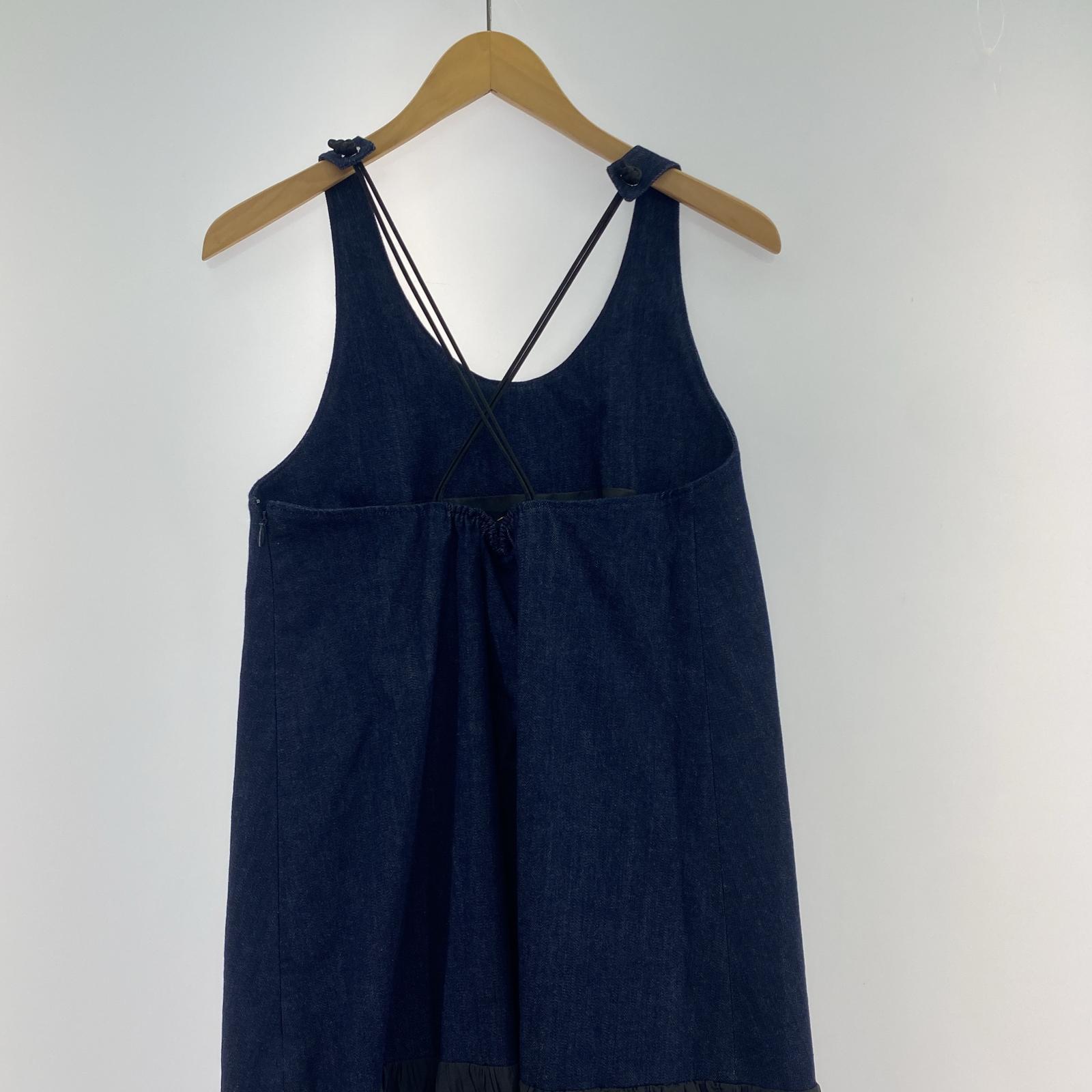 ワンピース Denim pleats dress 36 ネイビー