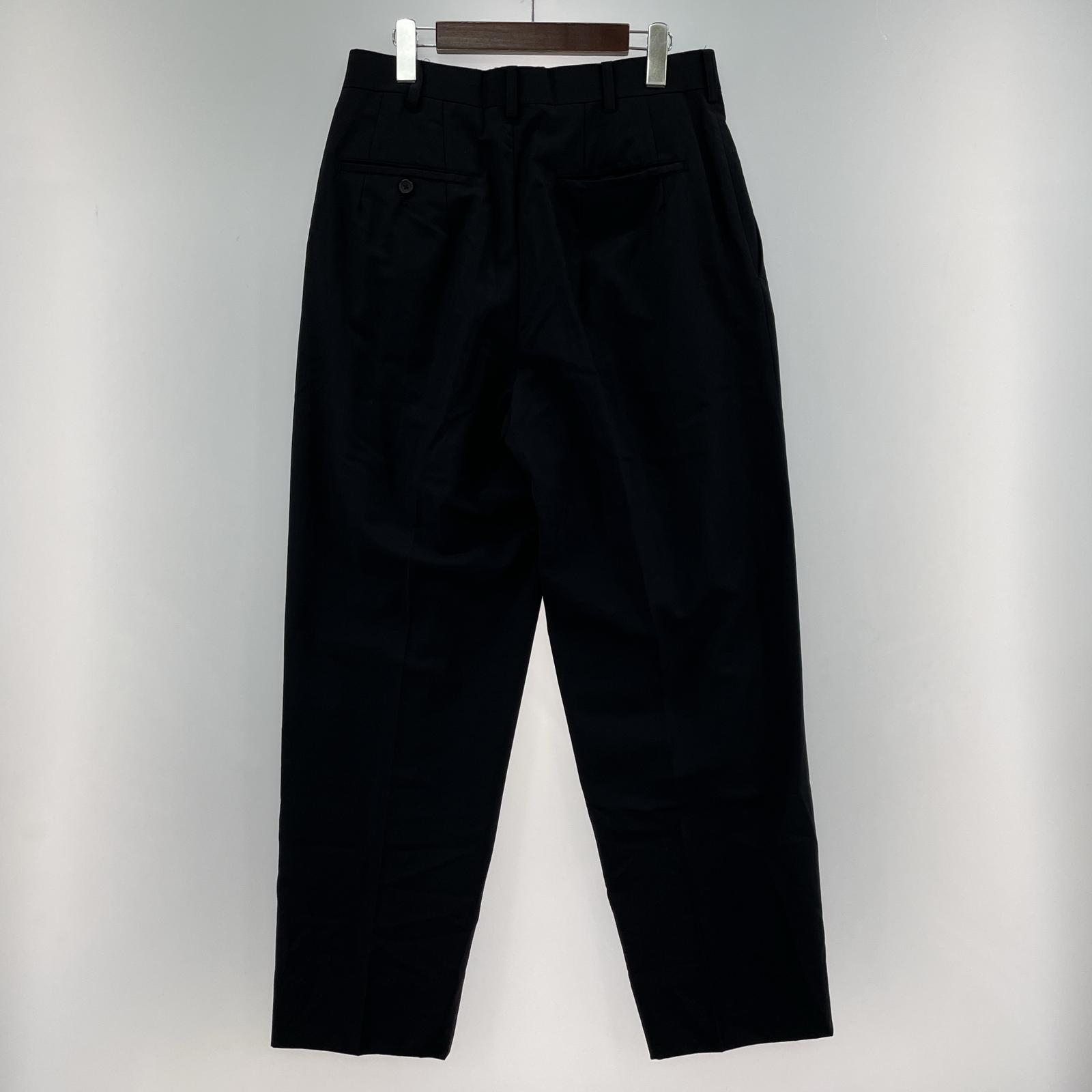 パンツ POUR HOMME 94SS 2タックスラックス 紺 (M) M ブラック