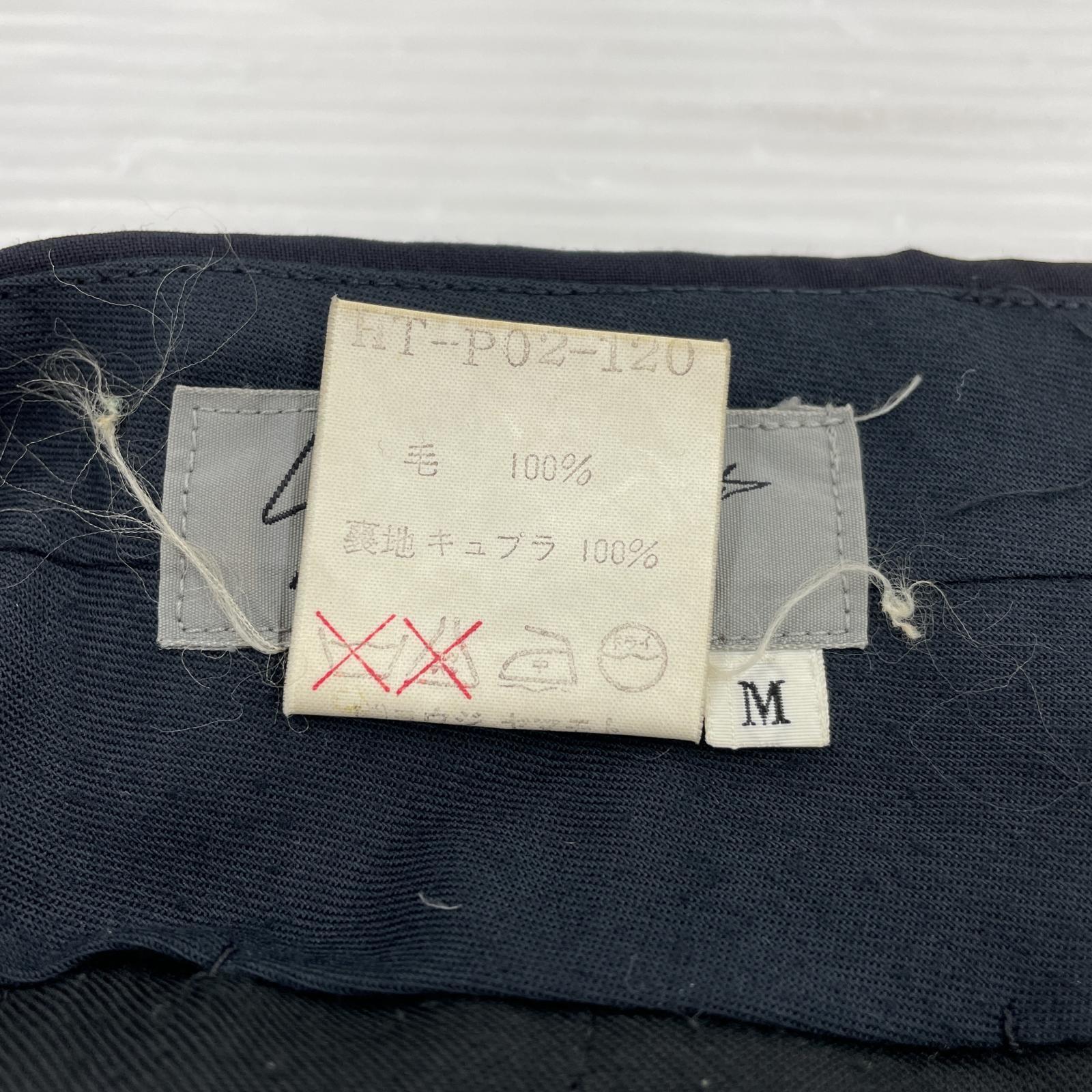 パンツ POUR HOMME 94SS 2タックスラックス 紺 (M) M ブラック