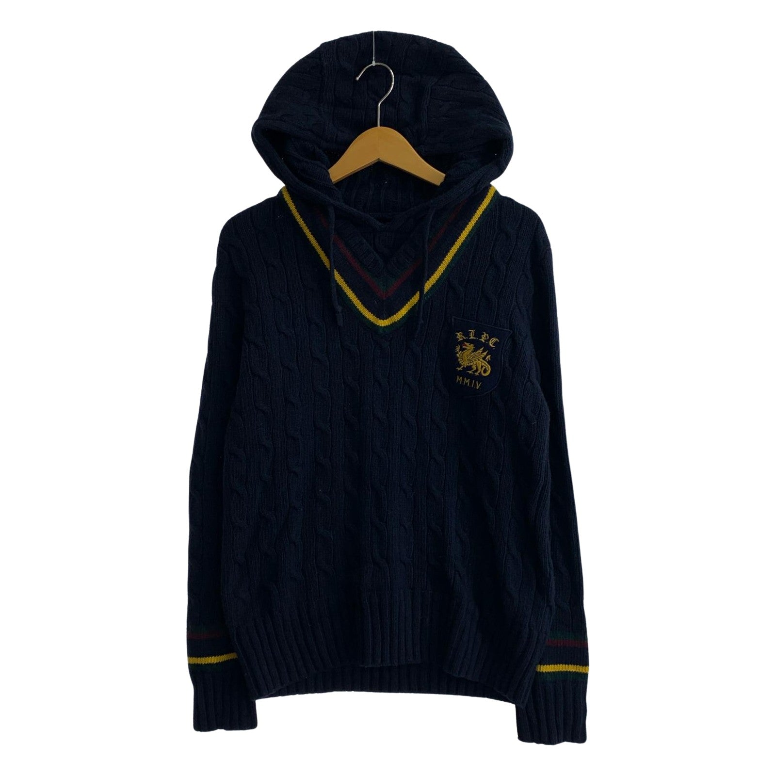 ニット Cotton Cashmere Cricket Hoodie 紺 XS SS ネイビー