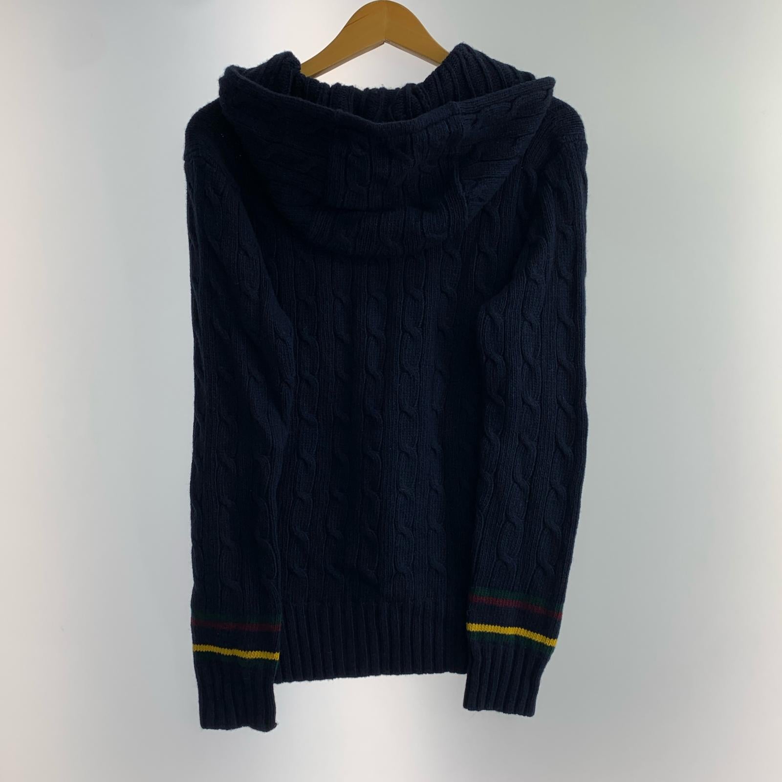 ニット Cotton Cashmere Cricket Hoodie 紺 XS SS ネイビー