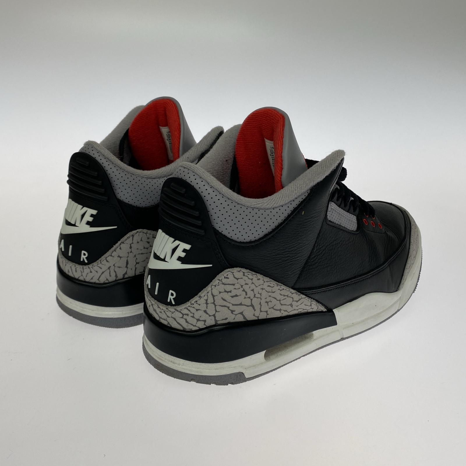 スニーカー AIR JORDAN 3 RETRO BLACK CEMENT 28.5cm 28.5cm (US10 1/2 UK10 EU47) ブラック