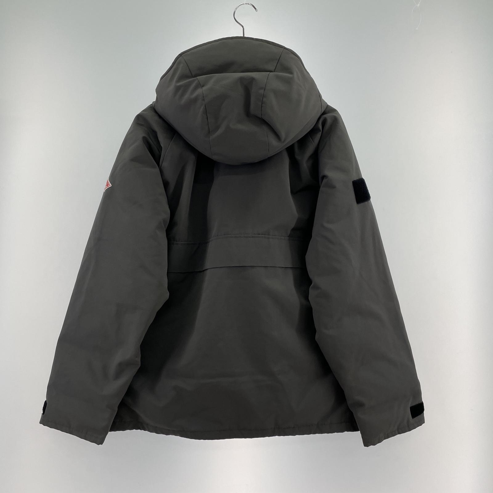 マウンテンパーカー DOWN ARMY HOODED JACKET S S グレー