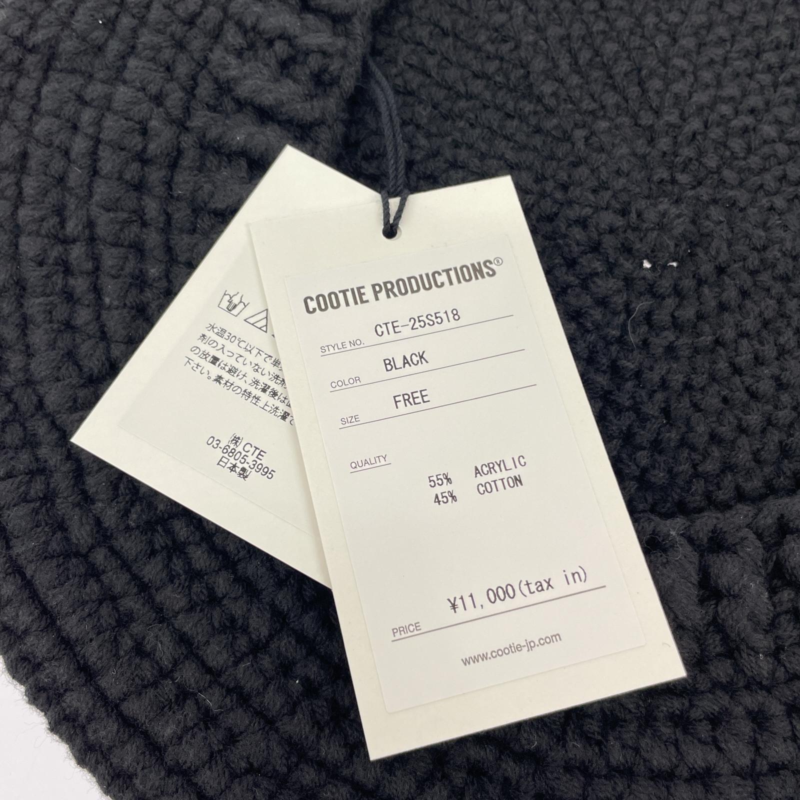 ハット 25ss Crochet Knit Beret ベレー CTE-25S518 ブラック
