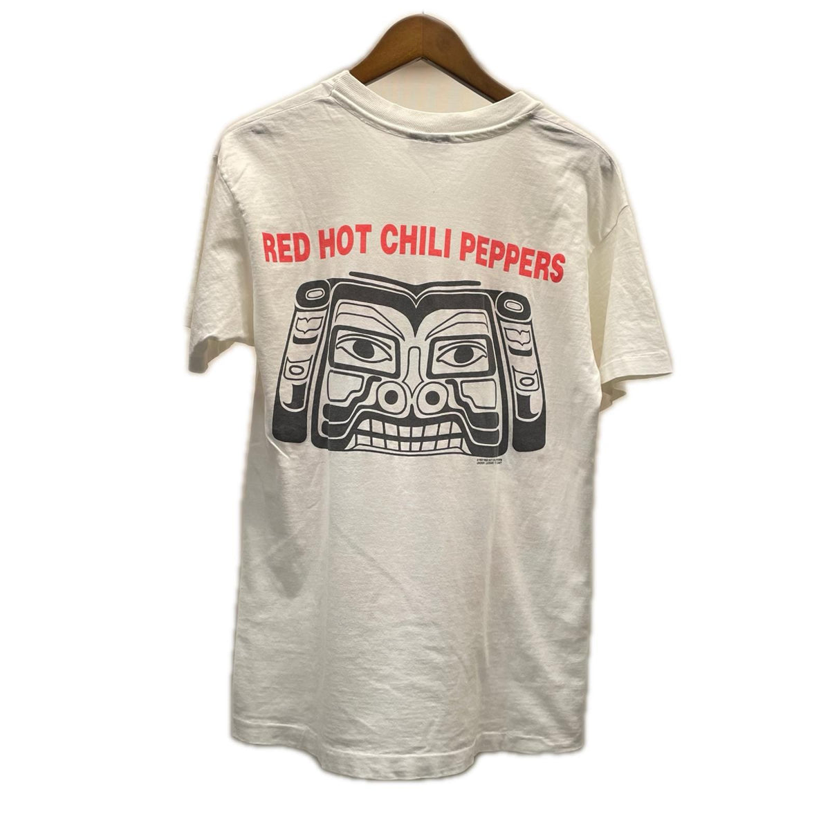 半袖Tシャツ 90s RED HOT CHILI PEPPERS Aztec バンドTee M 1991年 Giantタグ M ホワイト