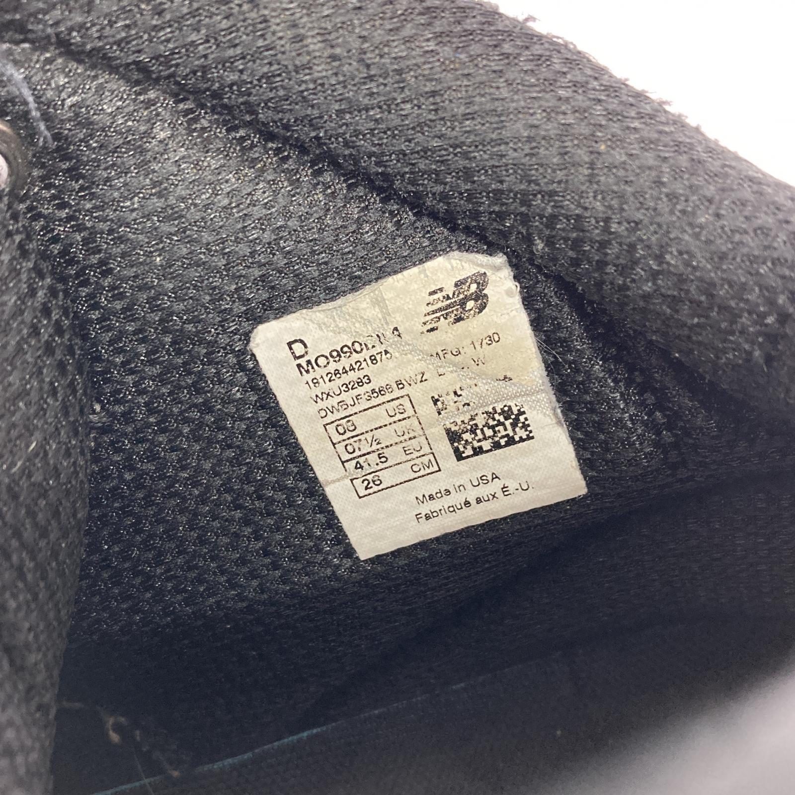 スニーカー MO990BK4/25.5 26cm (US8 UK7 1/2 EU42) ブラック