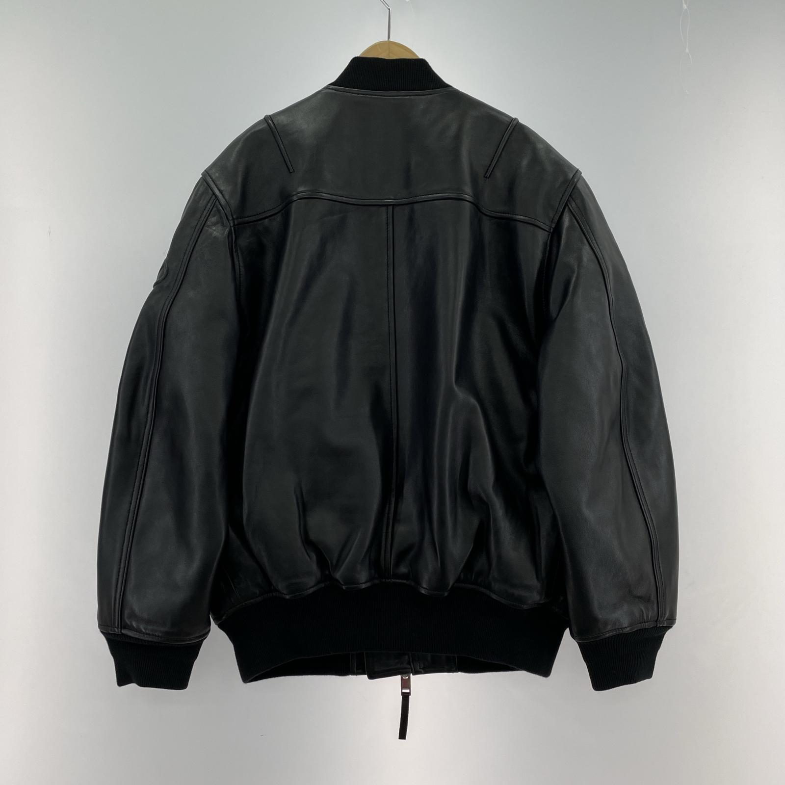 レザージャケット L-Pritts padded leather jacket Size46 46 ブラック