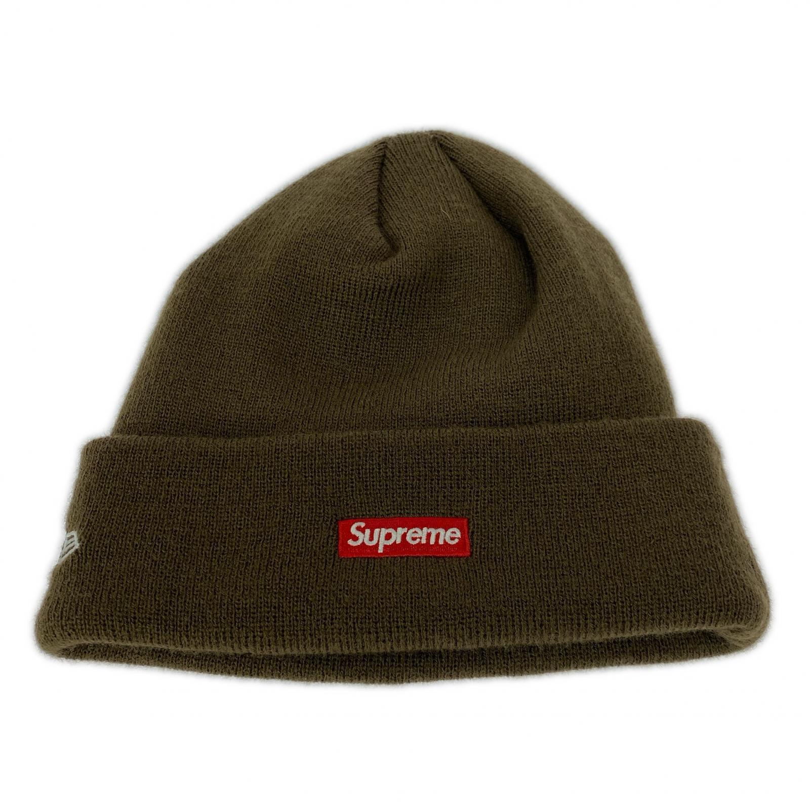 ニットキャップ 22FW S Logo Beanie 茶 ブラウン