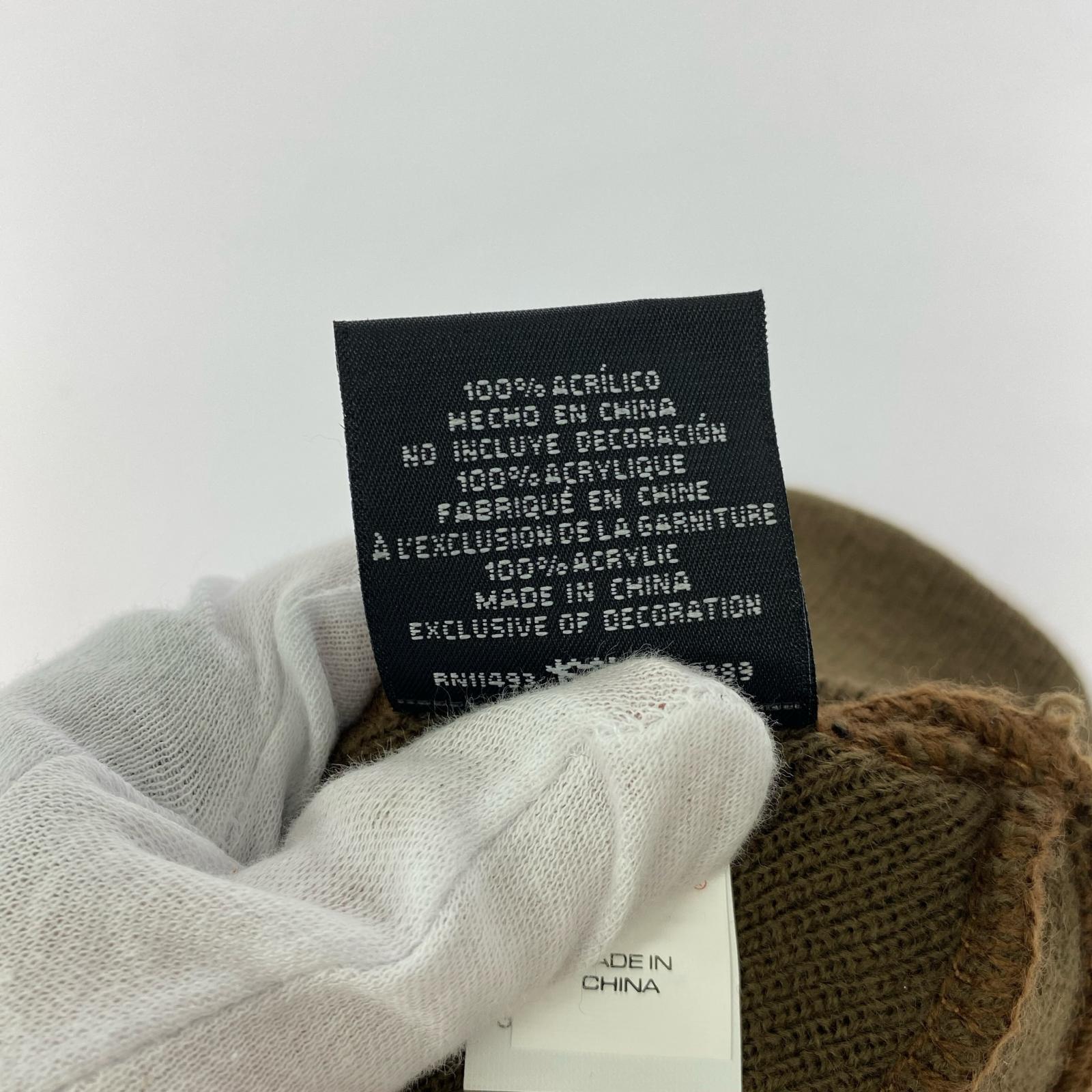 ニットキャップ 22FW S Logo Beanie 茶 ブラウン