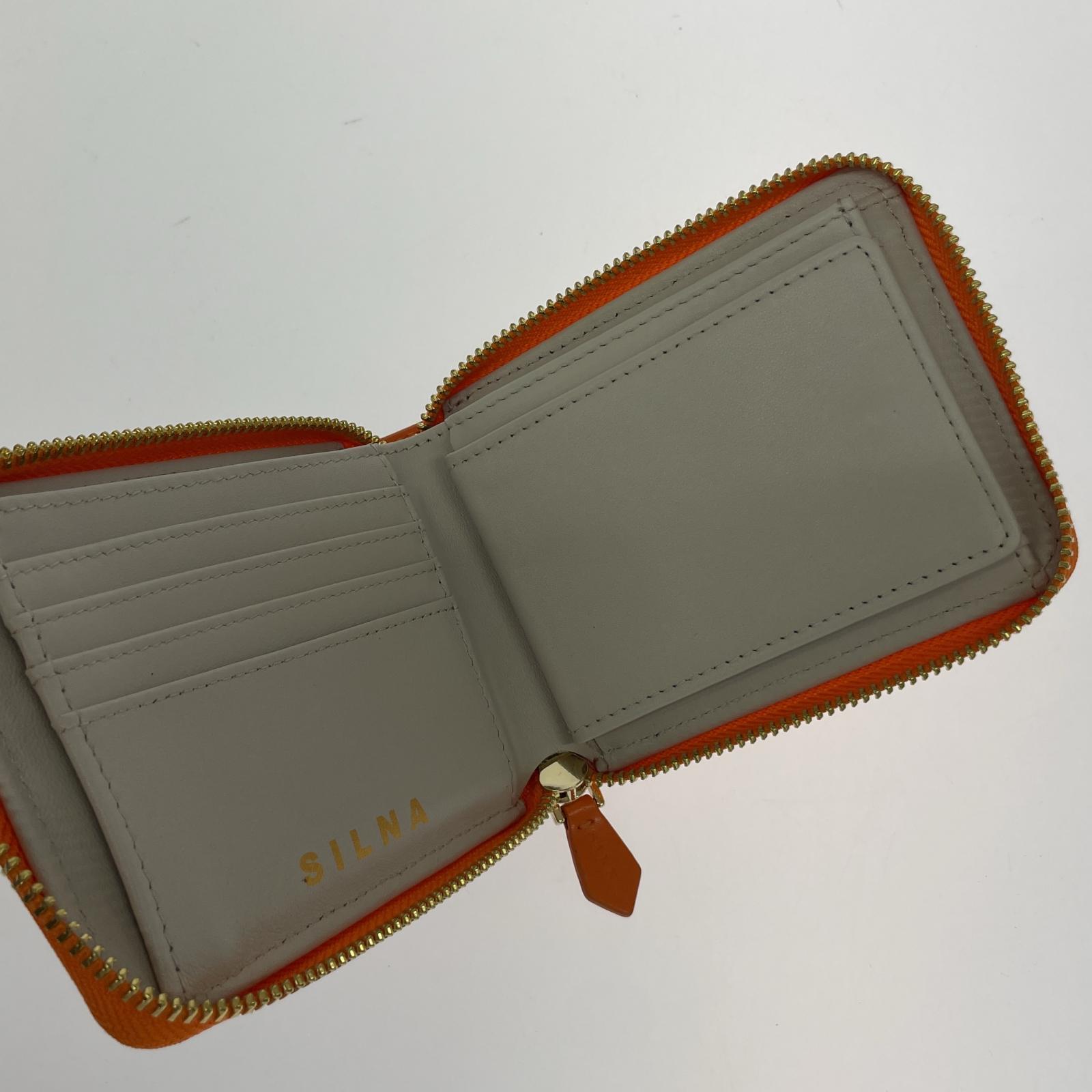 コンパクトウォレット SILNA ジップウォレット オレンジ オレンジ