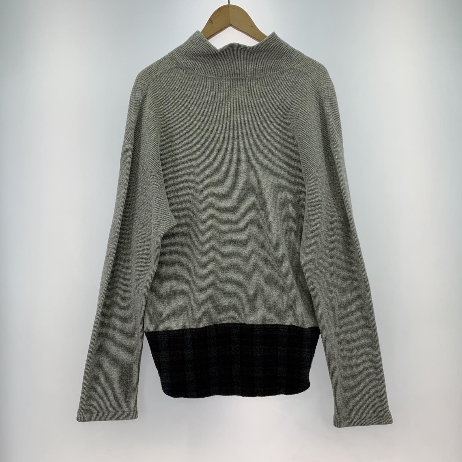 長袖Tシャツ COMME des GARCONS レイヤードデザイン ハイネックサーマルカットソー S グレー S グレー