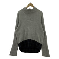 長袖Tシャツ COMME des GARCONS レイヤードデザイン ハイネックサーマルカットソー S グレー S グレー