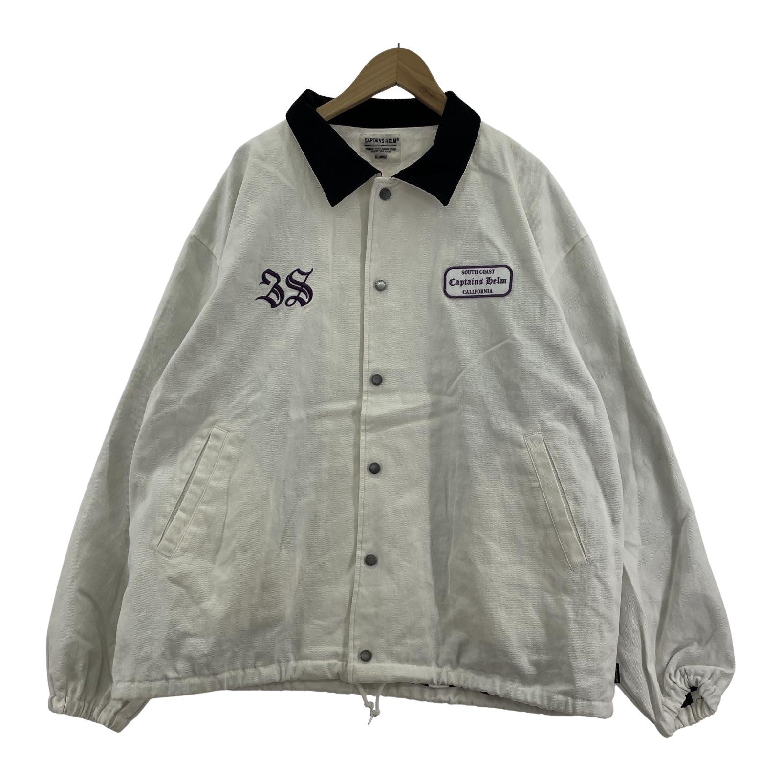 ジャケット Captains Helm 25SS LOGO DENIM COACH JACKET XL ホワイト ホワイト