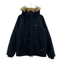 ダウンジャケット ファー付き ジャケット ネイビー (L) L