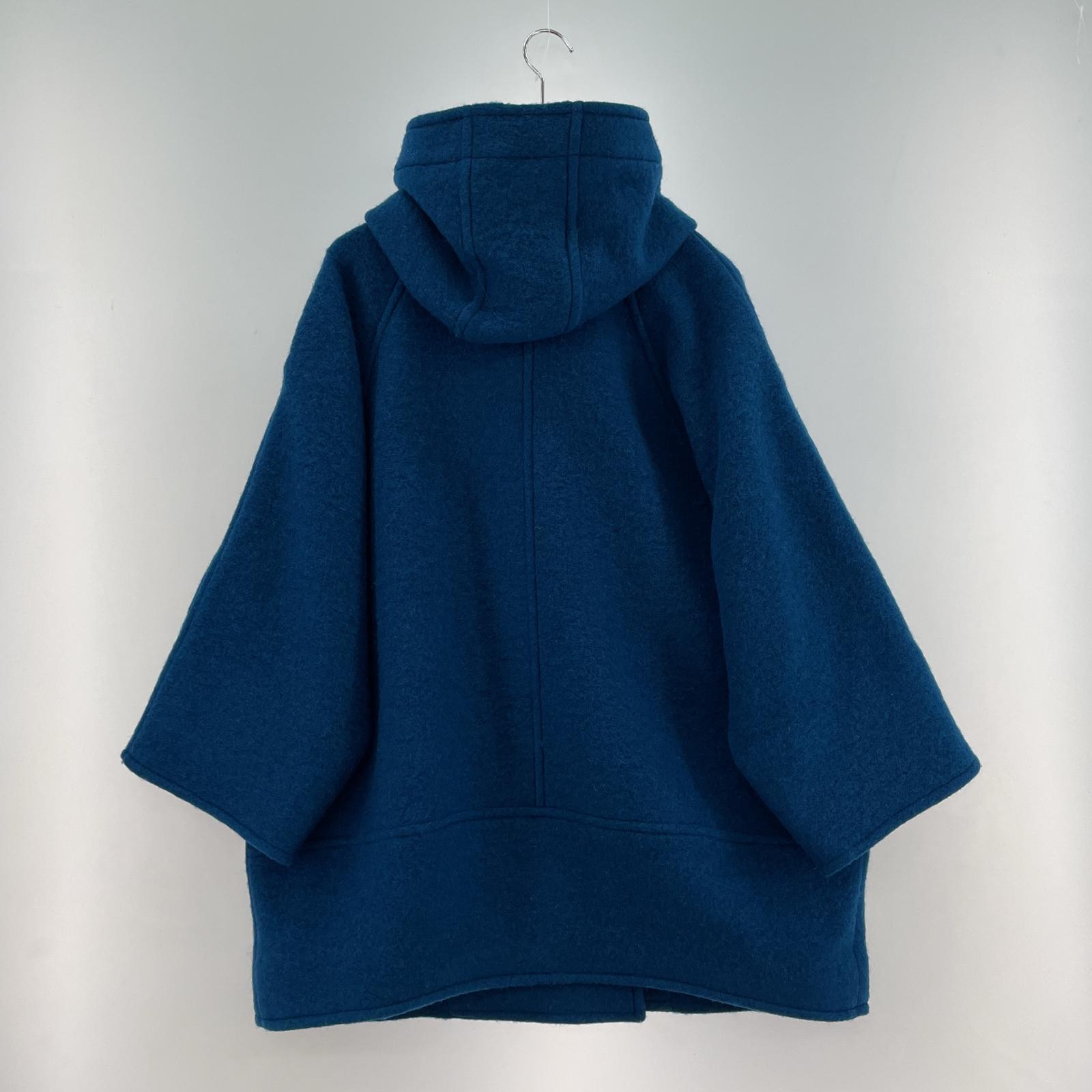 ジャケット CLOVE ウールフードコート 青
