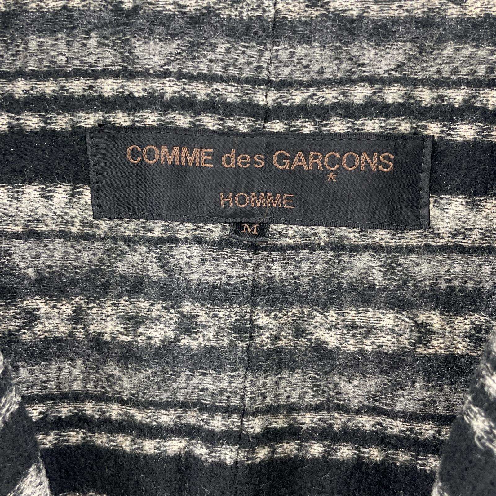 テーラードジャケット COMME des GARCONS HOMME ノルディックニットジャケット M ブラックグレー系 HH-J019 AD2002 M