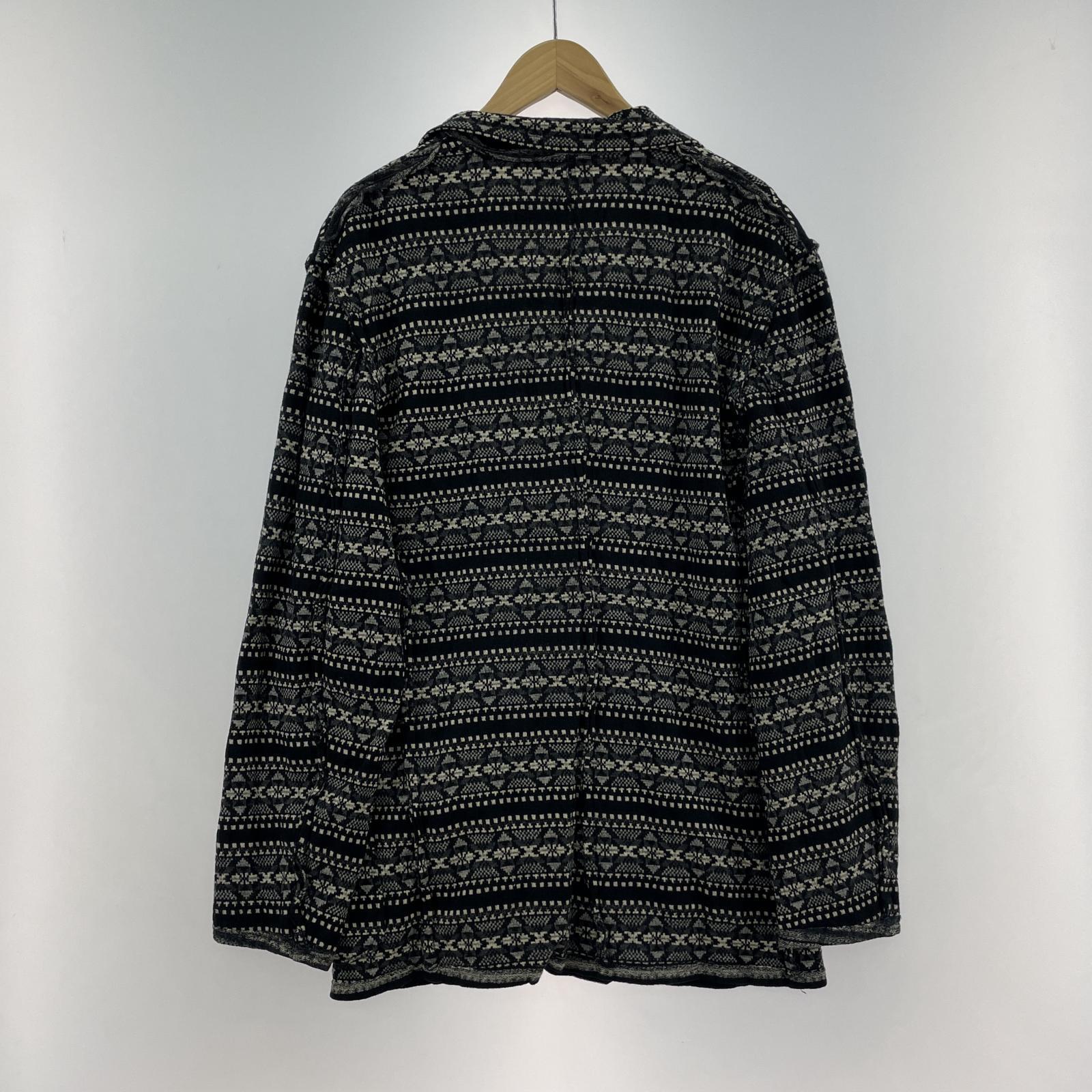 テーラードジャケット COMME des GARCONS HOMME ノルディックニットジャケット M ブラックグレー系 HH-J019 AD2002 M